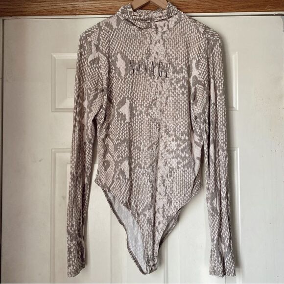 Forever 21 Plus Size Snake Print Bodysuit Savage - Picture 3 of 13